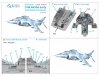 Quinta Studio QDS-48291 AV-8A Early 3D-Printed & coloured Interior on decal paper (Kinetic) (Small version) 1/48